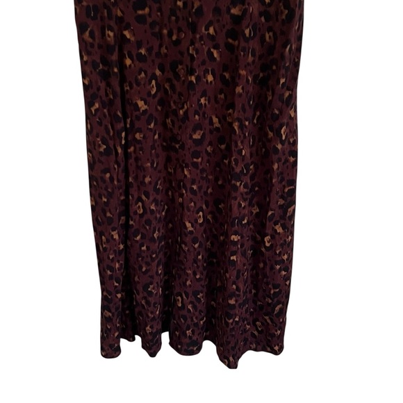 Sezane Vic V Neck Midi Dress in Leopard Cafe FR 40 / US 8 - Picture 4 of 10